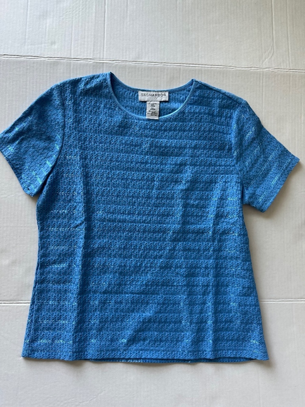 SAG Harbor New W/O Tags Top Size Petite Medium Gorgeous Summer Color and Detail